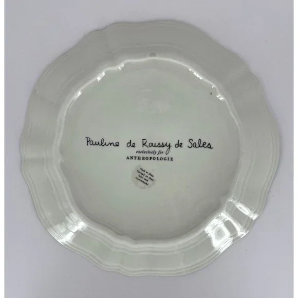 Anthropologie Pauline de Roussy de Sales Dessert Plate Turquoise 2022 NEW - Picture 3 of 5